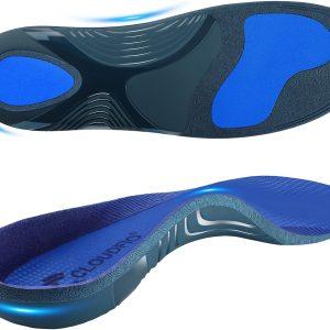 Cloudflo Plantar Fasciitis Insoles Men Women, Heavy Duty High Arch Support