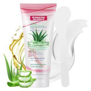 Hair Removal Cream for Women, Aloe Vera Depilatory Cream for Intimate Areas and Pubic Area-Hair Removal for Body Legs Arms Underarms Bikini, Gentle Formula for All Skin Type