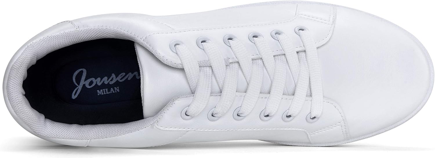 Jousen Men's White Shoes Casual White Sneakers - Image 5