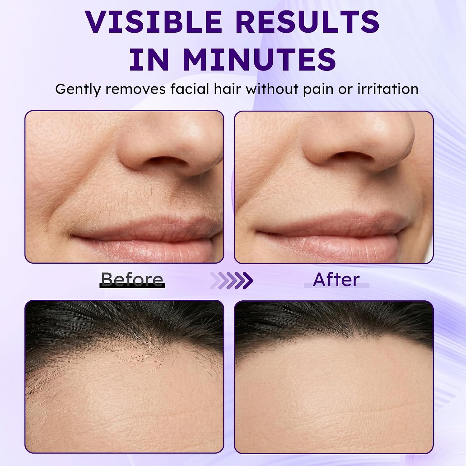 Hair Removal Cream, Facial Hair Removal Cream for Women with Soothing Cream - Image 8