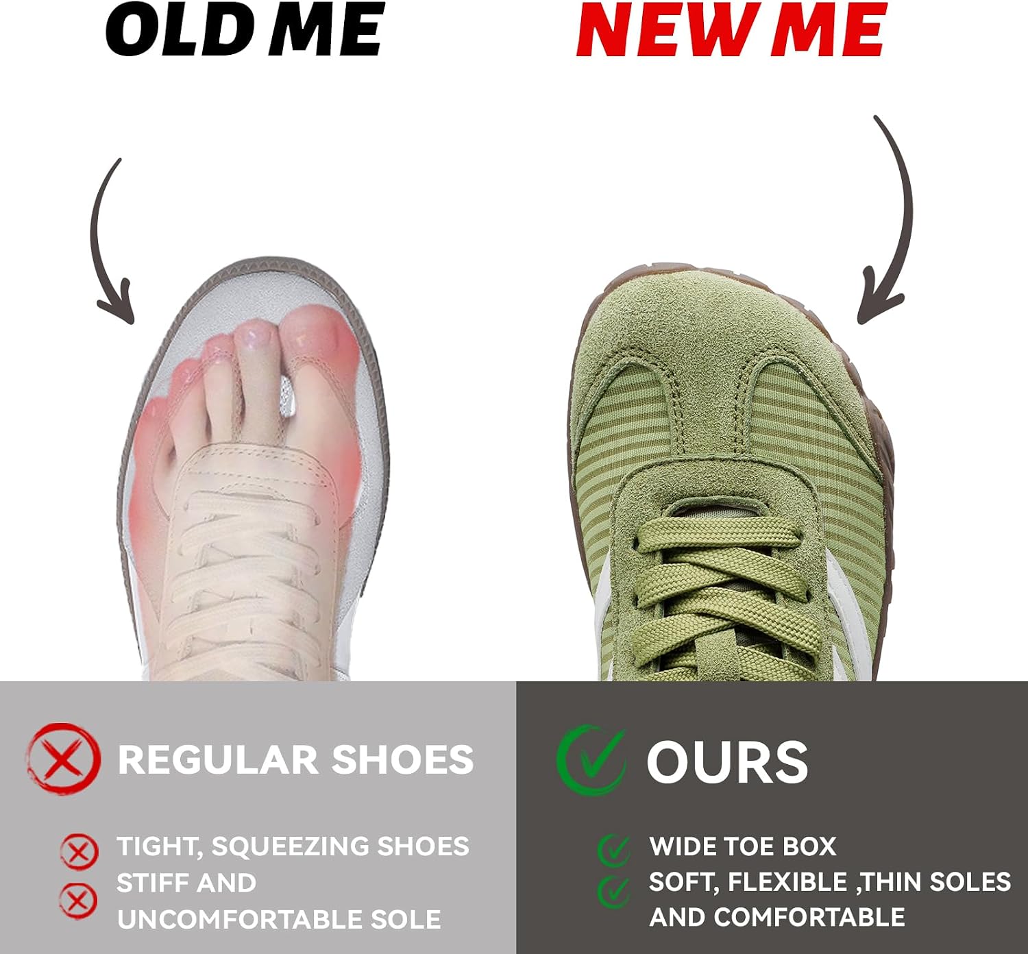 Barefoot Shoes Women Men - Wide Toe Box Sneakers Women Casual Tennis Shoe | Zero Drop Minimalist Trainers Hiking Walking Shoes | Lightweight Breathable Non-Slip Comfortable Fashion Sneakers Footwear - Image 5