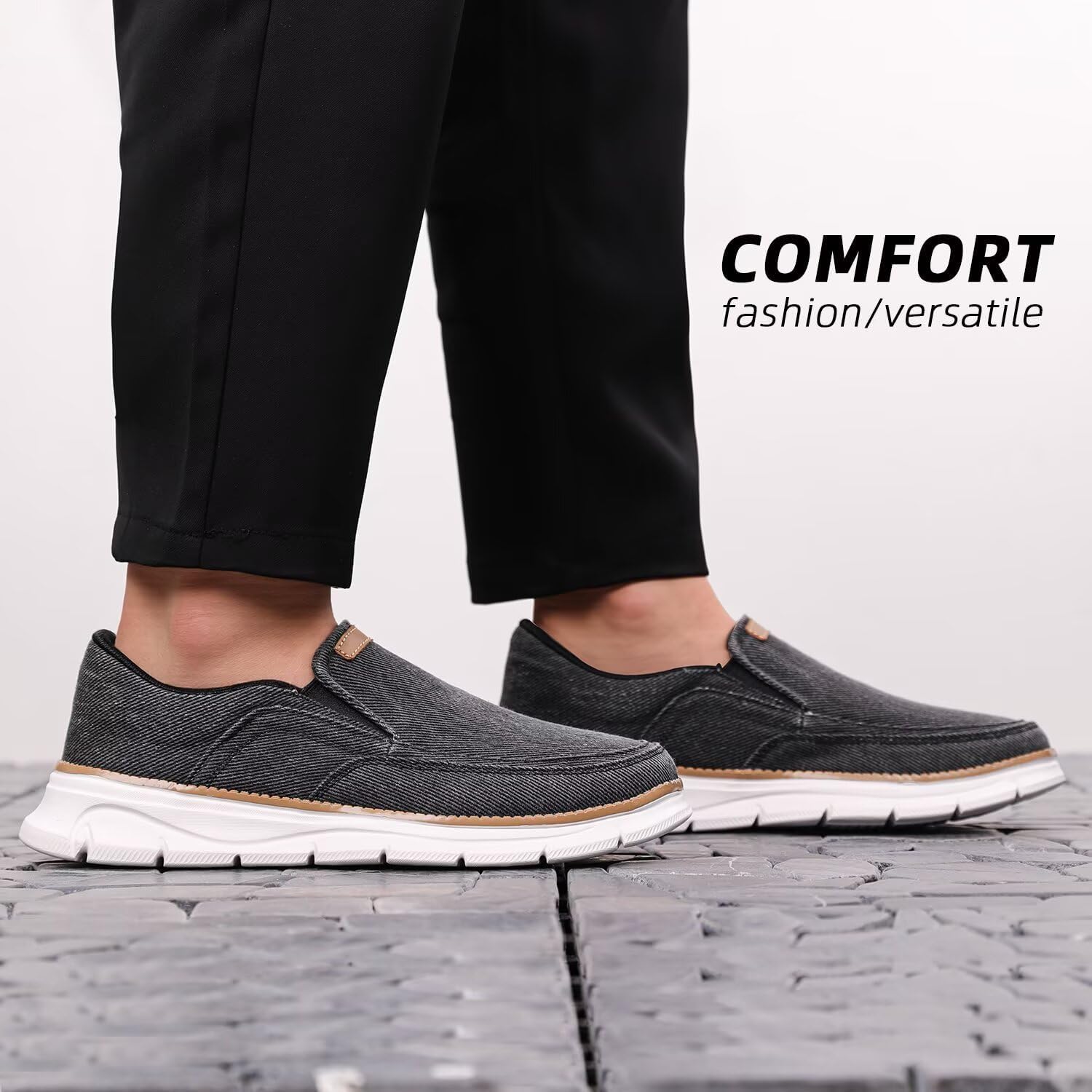 Mens Slip in Loafers Boat Slip On Casual Shoes Fashion Walking Dress Sneakers Work Lightweight Oxfords Soft Sole - Image 2