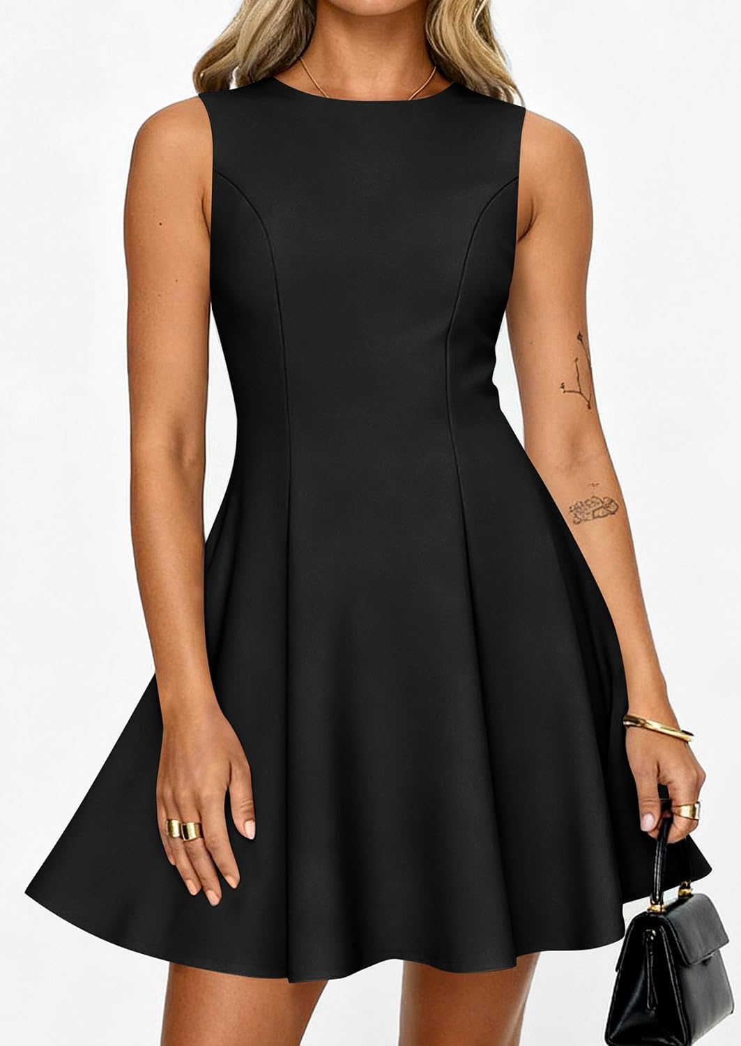 PRETTYGARDEN Women's Formal Boat Neck A Line Mini Dress | Cocktail Wedding Guest Dresses, Fit & Flare, Elegant Classy, Graduation Party, Date Night Outfits, Business Casual Work Wear - Image 5