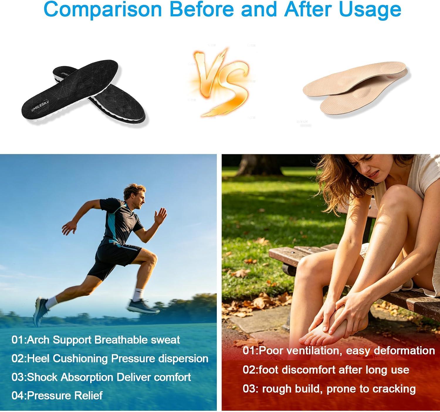 2 Pairs Cloud Insoles for Men & Women Size:255-285mm - Image 5