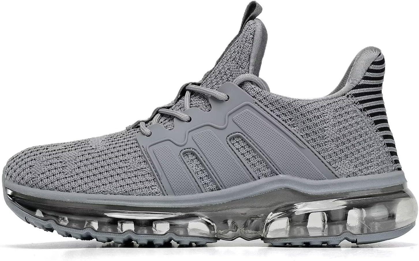 Wrezatro Men's Air Cushion Walking Shoes, Breathable Mesh Non Slip Comfort Sneakers for Work Casual Running Gym - Image 2