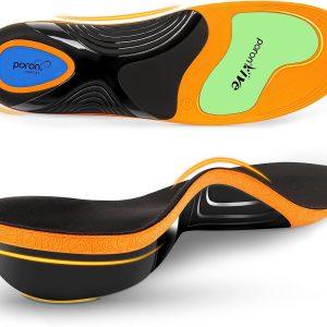 Work Boot Insoles for Standing All Day, High Arch Support Orthotic Shoe Inserts Relief Plantar Fasciitis, Flat Feet, Achilles Tendonitis - Women Men Walk Cloud Step Gel Insoles - L(Men's 9.5-10.5)