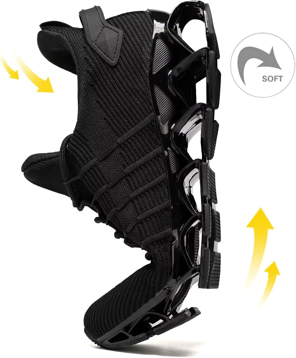 Mens Running Shoes Mesh Breathable Trail Runners Fashion Sport Blade Walking Tennis Sneakers - Image 3