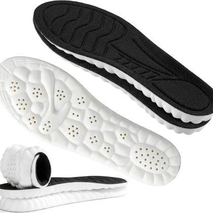 4D Cloud Memory Foam Insoles for Men & Women, Shoe Inserts for All-Day Standing, Arch Support for Plantar Fasciitis & Foot Pain Relief, Breathable for Boots and Sneakers (Men 6-7.5 / Women 7-8.5)
