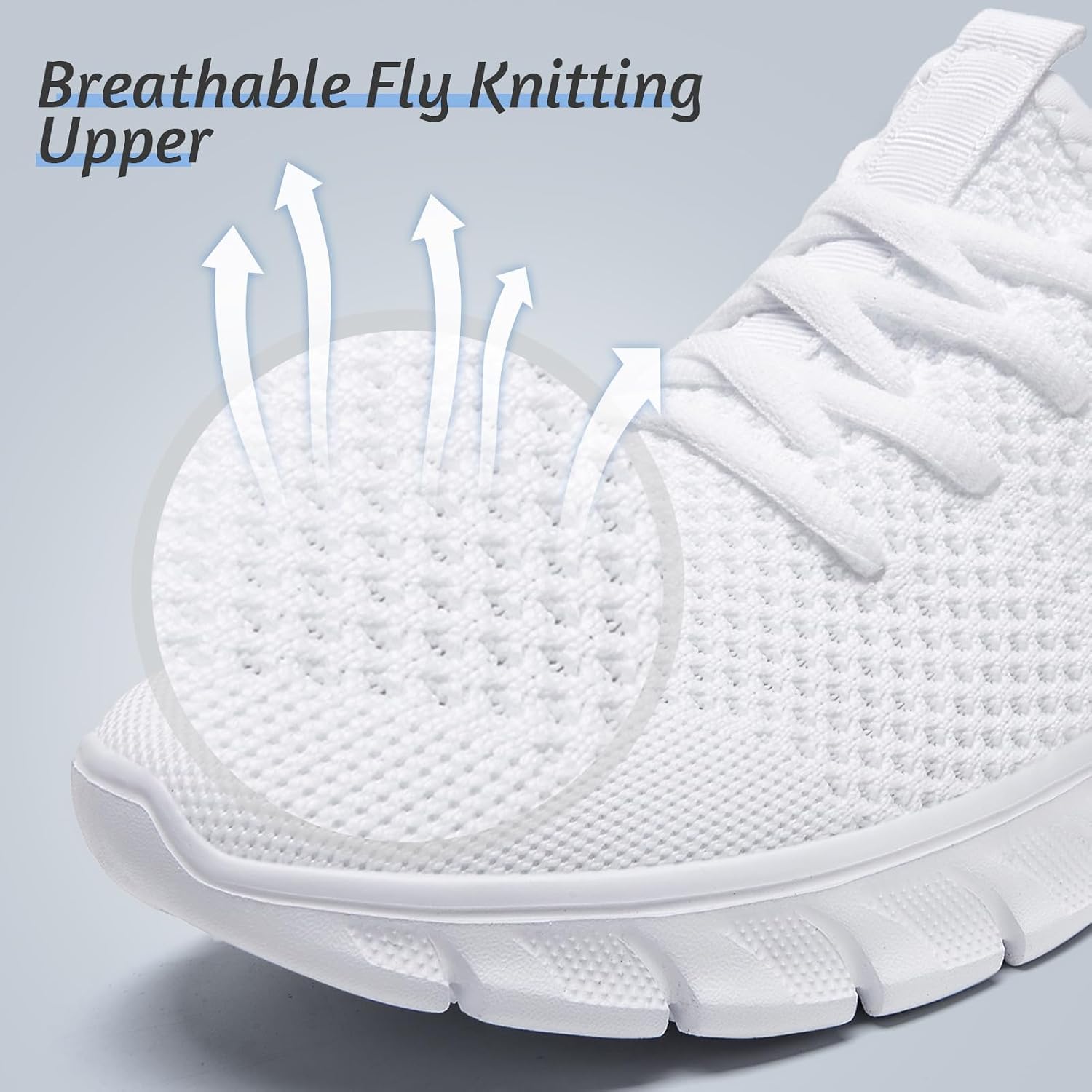 Mens Lightweight Running Shoes Slip On Walking Tennis Gym Sneakers | Breathable Mesh Athletic Sneakers | Wear-Resistant Non-Slip Rubber Outsole | Casual Fashion Sports Shoes for Daily Workout - Image 4