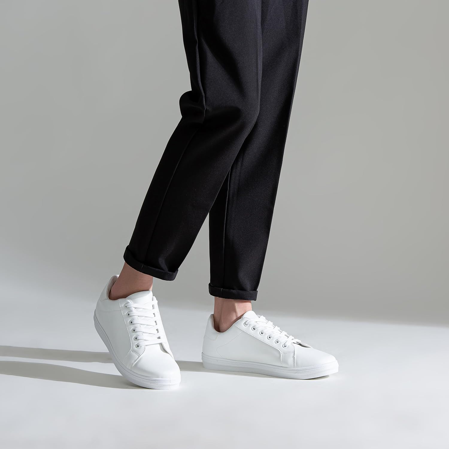 Jousen Men's White Shoes Casual White Sneakers - Image 8