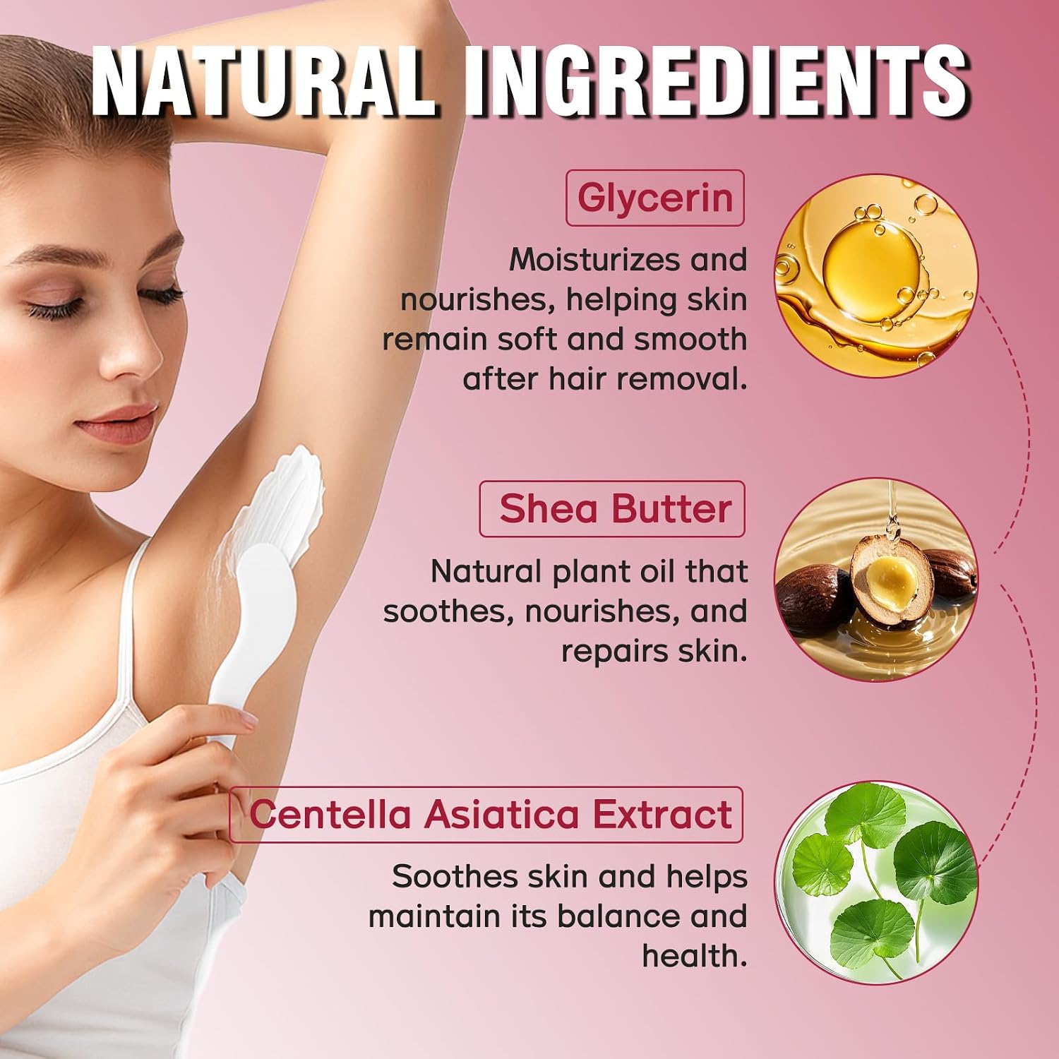 Hair Removal Cream for Women, Crema Depiladora Para Mujer, Fast-Acting, Effective Painless Flawless Depilatory Cream for Legs, Arms, Underarms, Stomach, Pubic Area and Bikini Line 120g - Image 3
