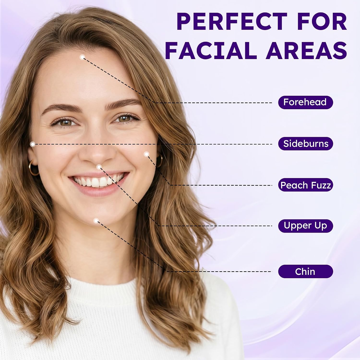 Hair Removal Cream, Facial Hair Removal Cream for Women with Soothing Cream - Image 3