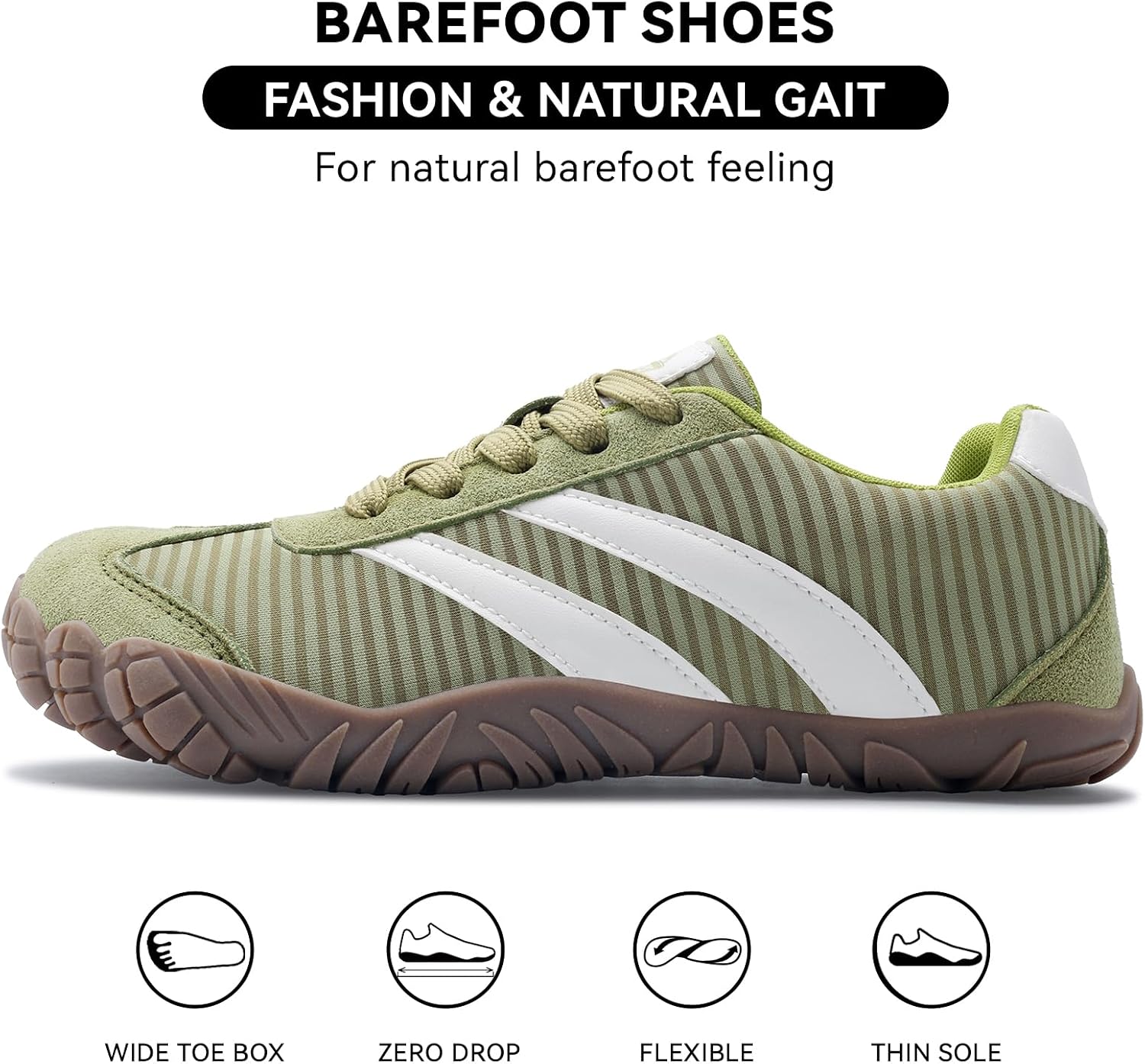 Barefoot Shoes Women Men - Wide Toe Box Sneakers Women Casual Tennis Shoe | Zero Drop Minimalist Trainers Hiking Walking Shoes | Lightweight Breathable Non-Slip Comfortable Fashion Sneakers Footwear - Image 2
