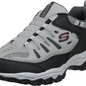 Skechers Men's Afterburn M. Fit Wonted | Casual, Air-Cooled Memory Foam, Slip-On, Leather and Mesh Upper, No Tie Fit