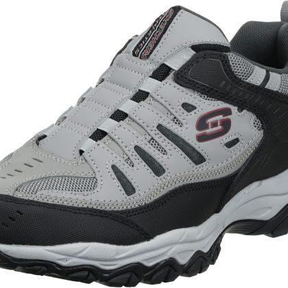 Skechers Men’s Afterburn M. Fit Wonted | Casual, Air-Cooled Memory Foam, Slip-On, Leather and Mesh Upper, No Tie Fit