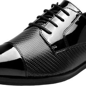 Jousen Mens Dress Shoes Patent Tuxedo Oxford Shoes for Men