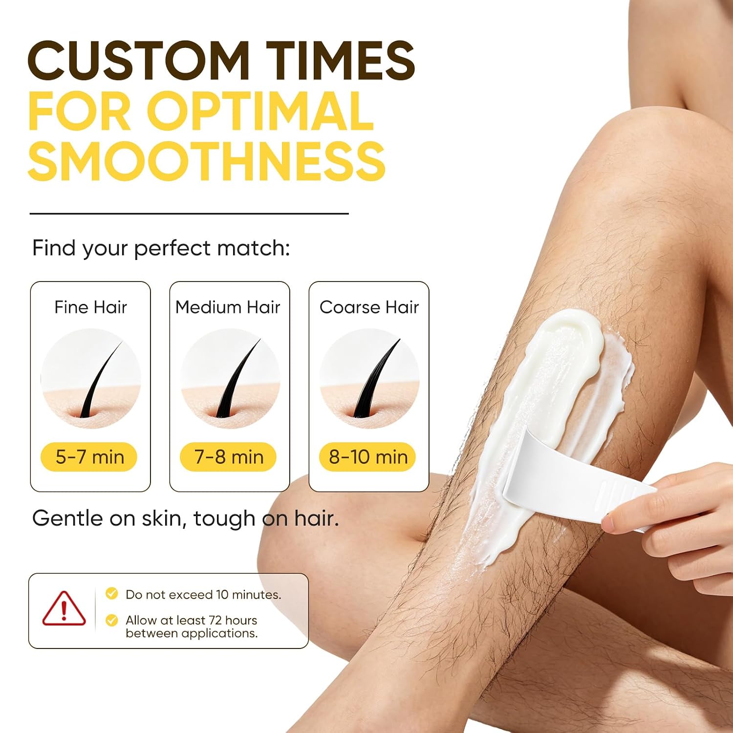 Hair Removal Cream for Sensitive Skin – Gentle Formula with Urea, Centella Asiatica, and Niacinamide; Reduces Ingrown Hairs and Irritation; Brightens Dark Underarms and Bikini Line 4 oz - Image 4