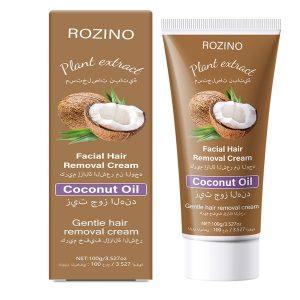 Facial Hair Removal For Women, Painless & Gentle Hair Removal Cream with Coconut Oil,Chin, Upper Lip,Cheeks for Sensitive Skin, Suitable for All Skin Types