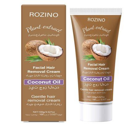 Facial Hair Removal For Women, Painless & Gentle Hair Removal Cream with Coconut Oil,Chin, Upper Lip,Cheeks for Sensitive Skin, Suitable for All Skin Types