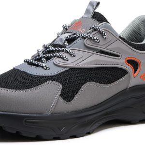 Steel Toe Shoes for Men,Lightweight Industrial Work Safety Sneaker | Comfort Cushioning EVA Sole,Durable for Warehouse Work, Breathable Puncture Resistant Tennis Footwear for All-Day Standing