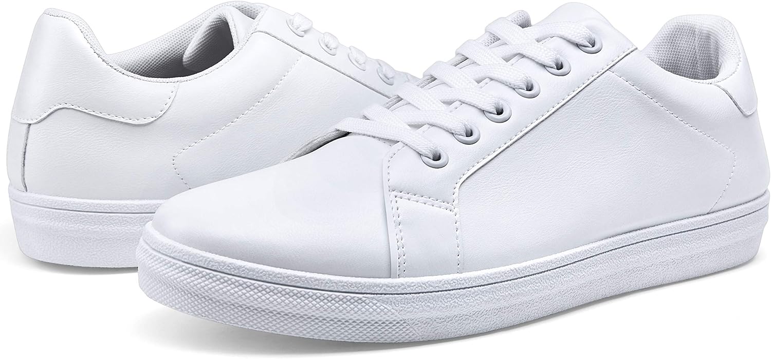 Jousen Men's White Shoes Casual White Sneakers - Image 6