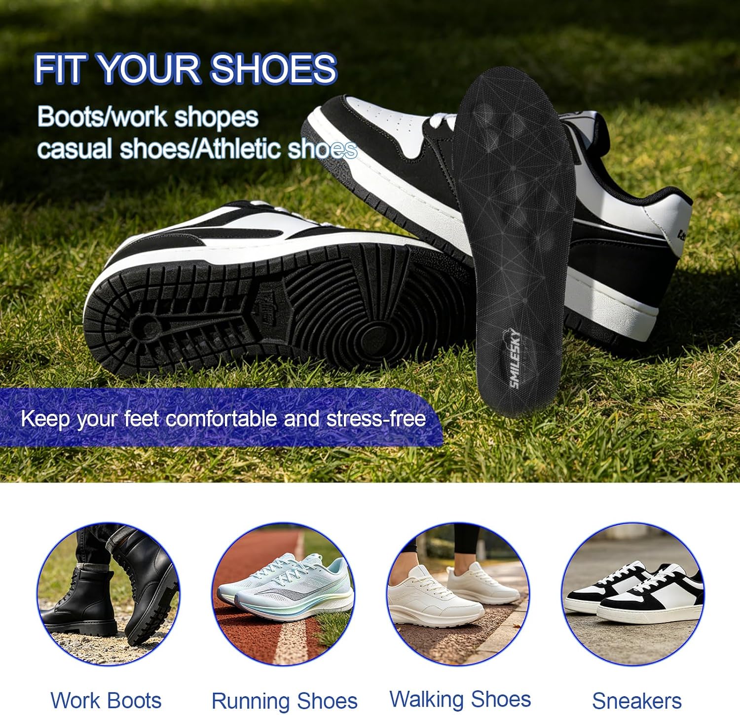 2 Pairs Cloud Insoles for Men & Women Size:255-285mm - Image 6