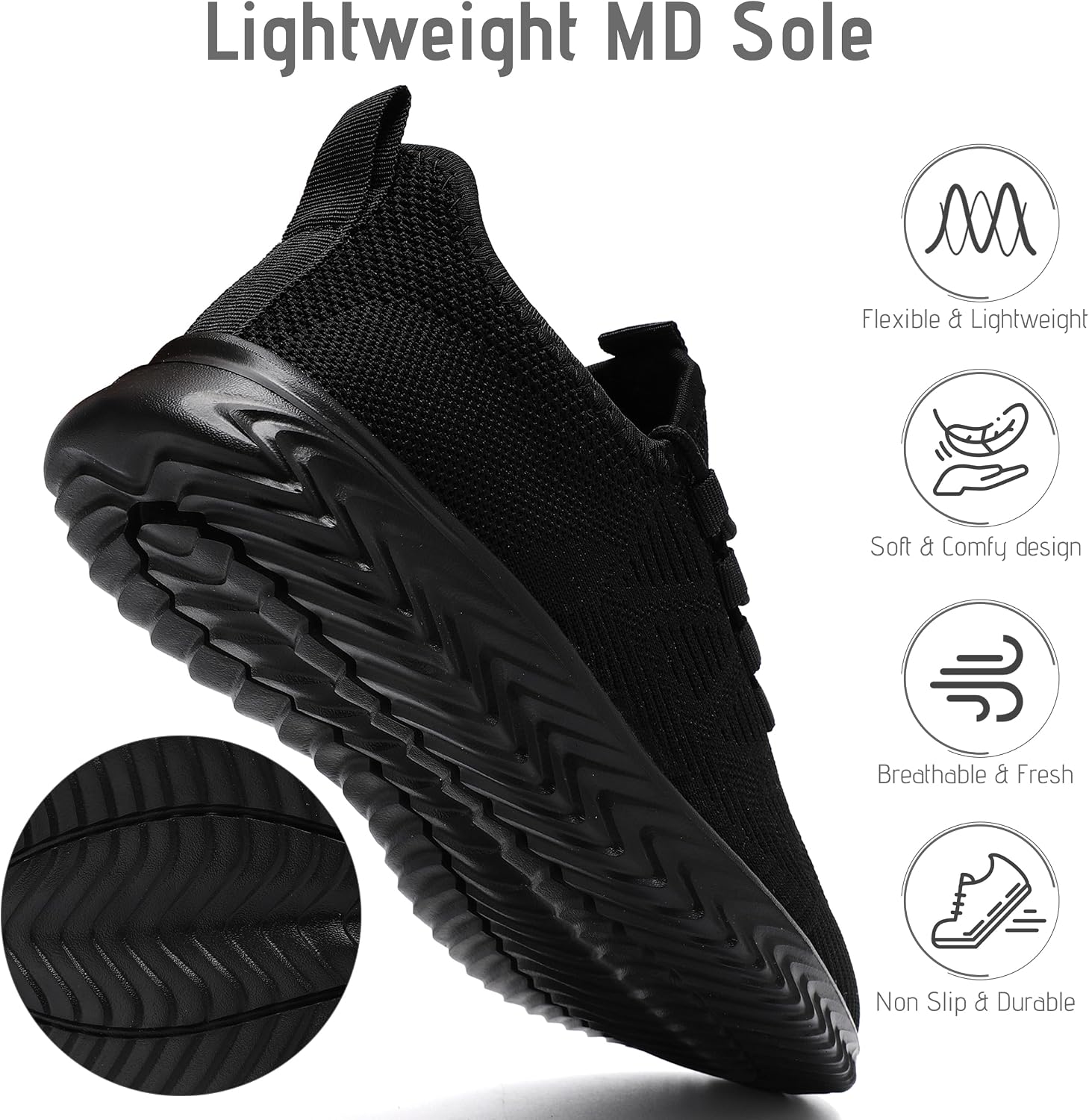 Mens Running Shoes Tennis Shoes Walking Gym Sneakers Non Slip - Image 4