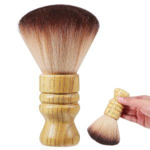 YARNOW Professional Neck Duster Hair Cleaning Brush with Comfortable Nylon Bristles and Wooden Handle, Remove Hair and Dust for Salon Use, for Barber Salon and Hairdressers