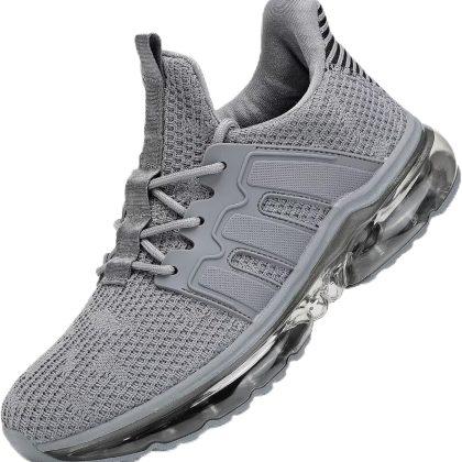 Wrezatro Men’s Air Cushion Walking Shoes, Breathable Mesh Non Slip Comfort Sneakers for Work Casual Running Gym
