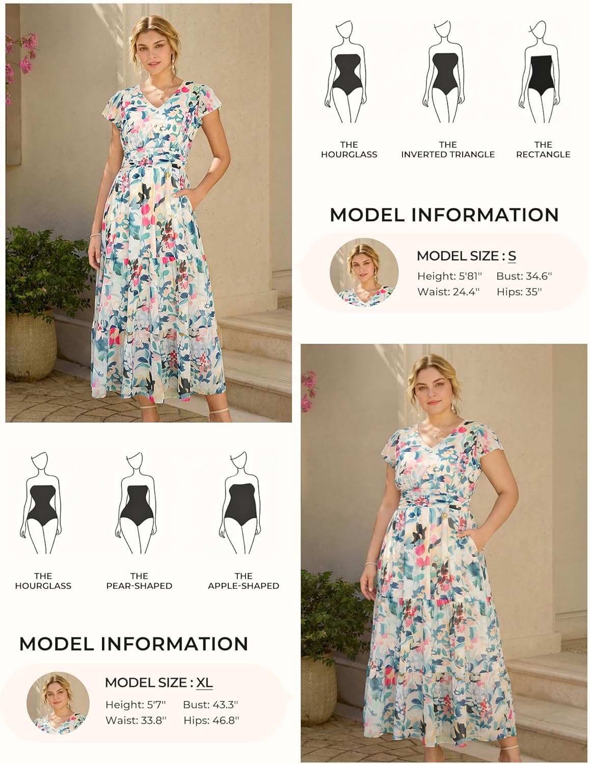 GRACE KARIN Women Summer Dress,Maxi Floral Wedding Guest Dresses - Image 4