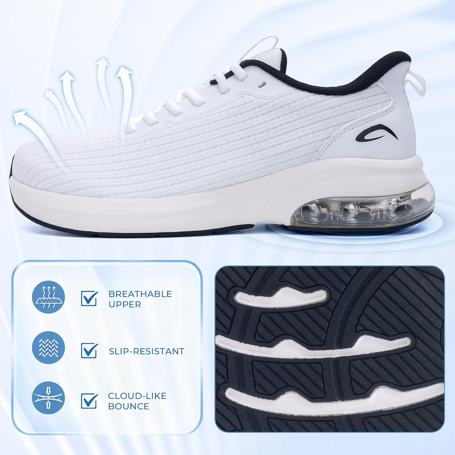 Men's Wide Toe Box Walking Shoes, Orthotic Arch Support Sneakers for Plantar Fasciitis Pain Relief, Slip-On Comfort Casual Tennis & Daily Sport Shoes US 8-13 - Image 6