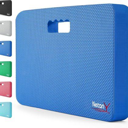 NETANY Extra Thick Kneeling Pad for Gardening, Comfortable Knee Pad Cushion, Extra Large Foam Kneeler Mat for Gardening, Baby Bath, Work, Exercise & Yoga, Mechanic, 17.8 x 11 x 1.5 in, Blue