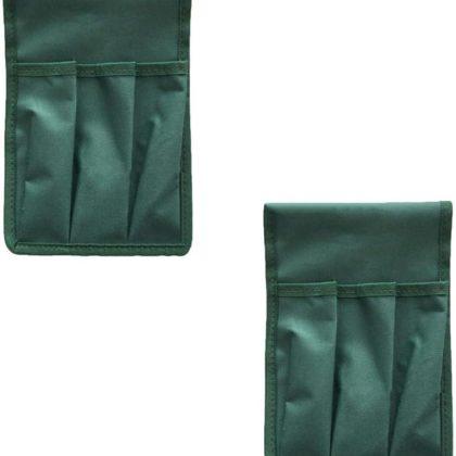 2pc Garden Kneeler Seat Bag, Green Oxford Cloth Tool Storage Attachment