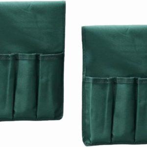 Garden Kneeler Side Bag 2 Pcs – Foldable Oxford Tool Pouch for Garden Kneeler Seat, Portable Gardening Accessories Storage Organizer