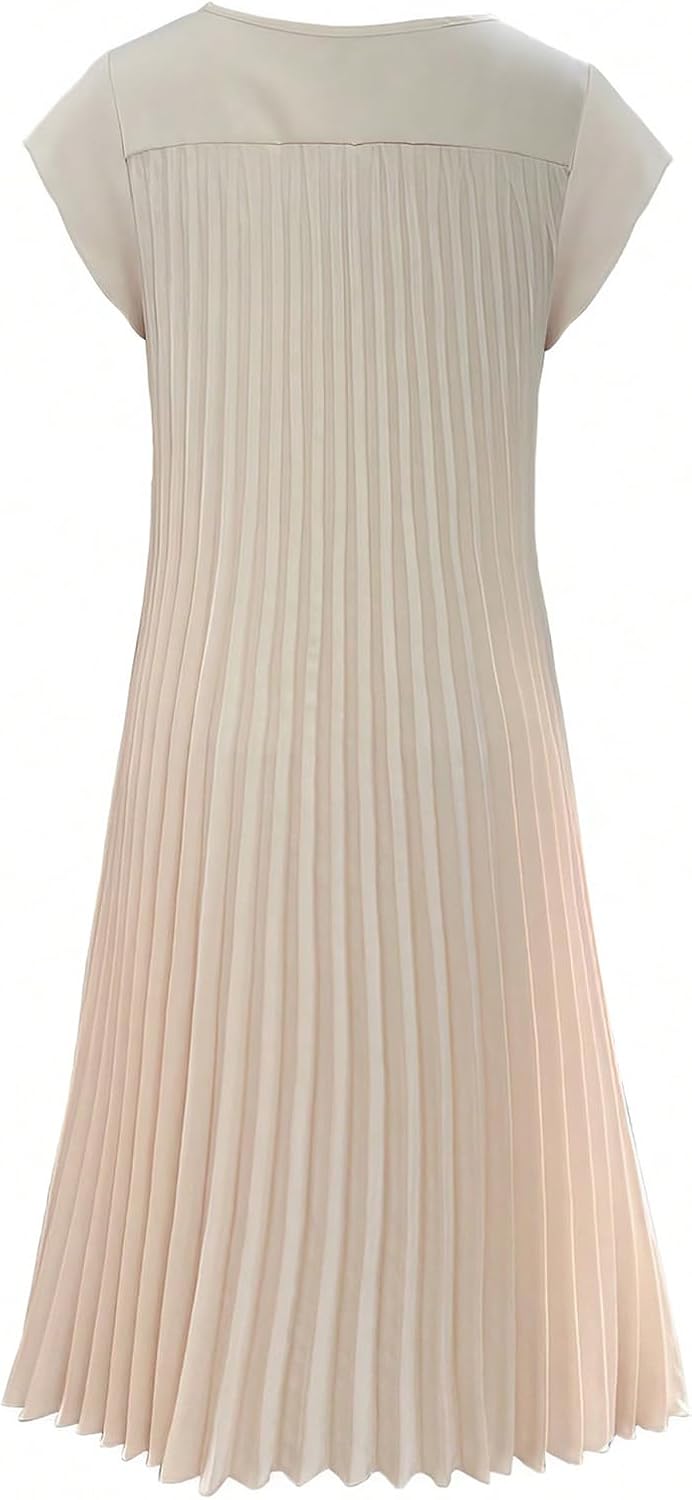 GORGLITTER Women's Pleated Maxi Dresses Church Casual Wedding Guest Outfits - Image 4