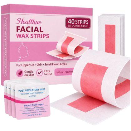 Wax Strips for Face Hair Removal, Cold Face Wax Strips for Upper Lip & Chin