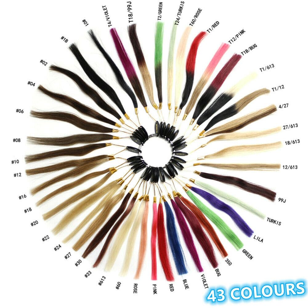 Nano Ring Tip Remy Human Hair Extensions Medium Blonde 26 Inch Invisible Nano Beads Link Premium Straight Hair Strawberry Blonde 50S/50g - Image 9