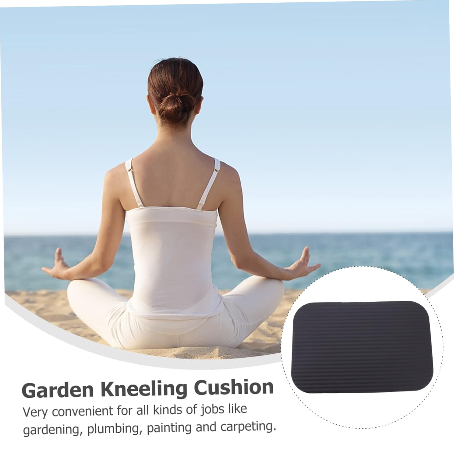 Sosoport 2pcs Comfort Kneeling Mat Garden Kneeler Cushion for Yoga Camping and Housework Activities Nbr Material and Knee - Image 3