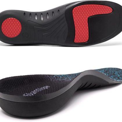Plantar Fasciitis Insoles for Men Women, 220+ lbs Heavy Duty Support Pain Relief Orthotics, High Arch Support for Pain Relief, Flat Feet Orthotic Insert, Work Boot Shoe Insole Fit for Standing All Day
