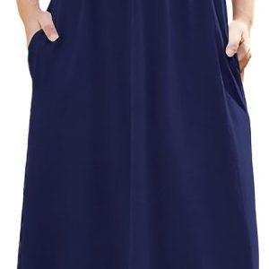 Girls Crewneck Short Sleeve Long Maxi Dress with Pockets 2026