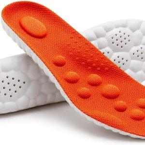 Memory Foam Comfort Boosting Insoles Men, 2026 4D Cloudy Unisex Massage Insole, Plantar Fasciitis Shock Absorbing Pain Relief for Work Boots Men Insoles for Hiking, Running, Standing All Day