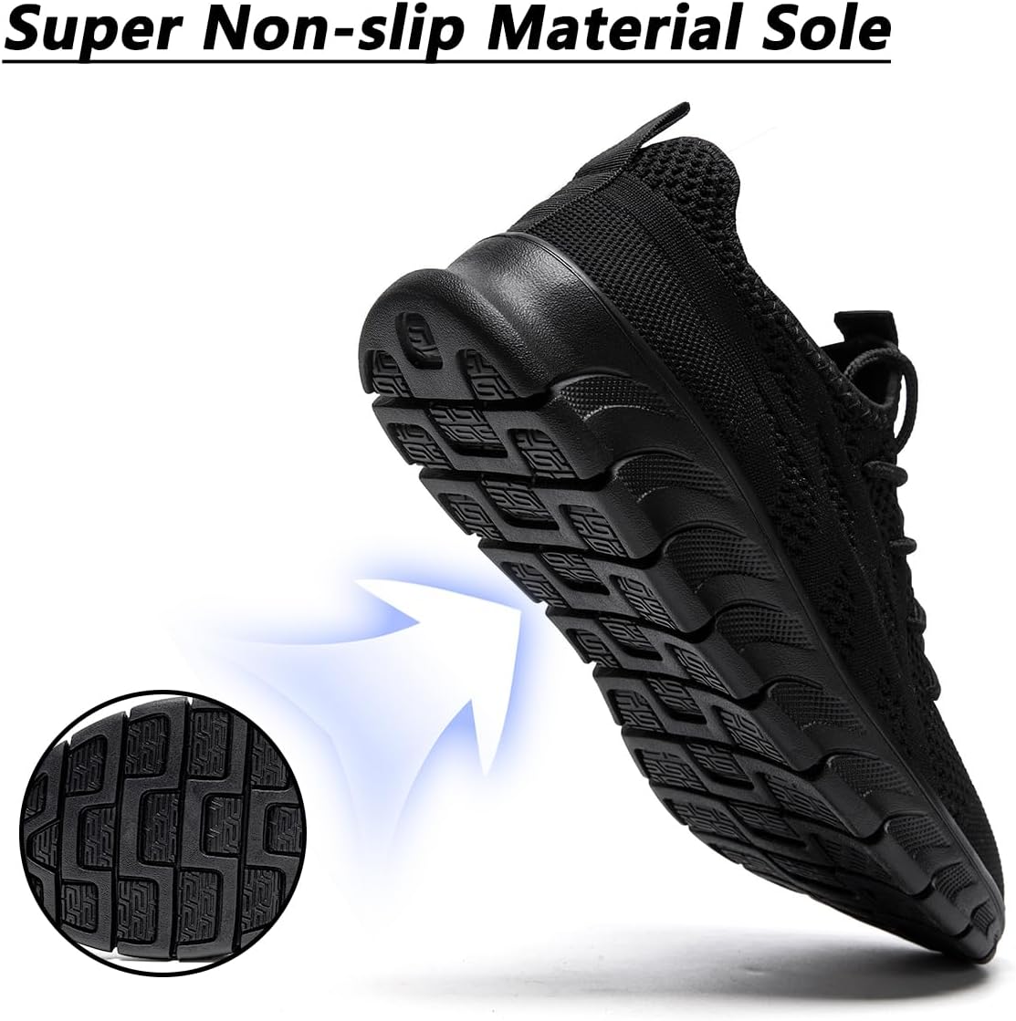 DLWKIPV Men's Running Shoes Road Walking Breathable Athletic Sneakers - Image 2