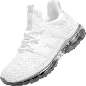 Wrezatro Men's Air Cushion Walking Shoes, Breathable Mesh Non Slip Comfort Sneakers for Work Casual Running Gym