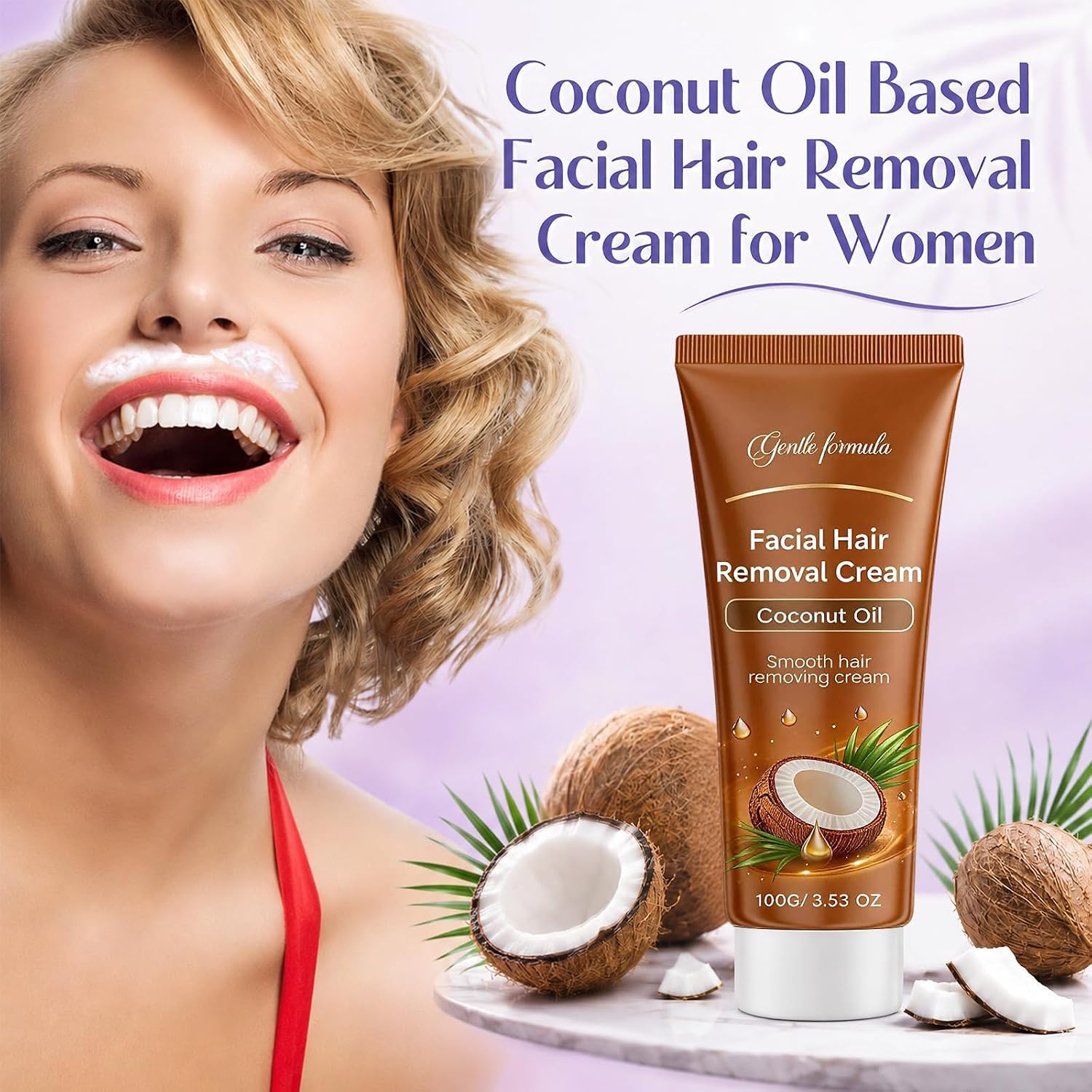 Facial Hair Removal Cream for Women, 2PCS - Image 5