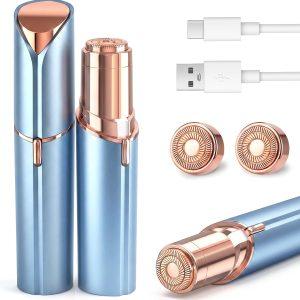 Facial Hair Remover for Women, USB Rechargeable with 2 Extra Heads