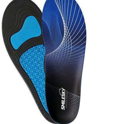 Gel Insoles for Men Women Standing All Day Superior Comfort with Massaging Gel Technology, Relieves Tired Achy Feet & Legs, Inserts for Work Boots & Sneakers(Trim to Fit)