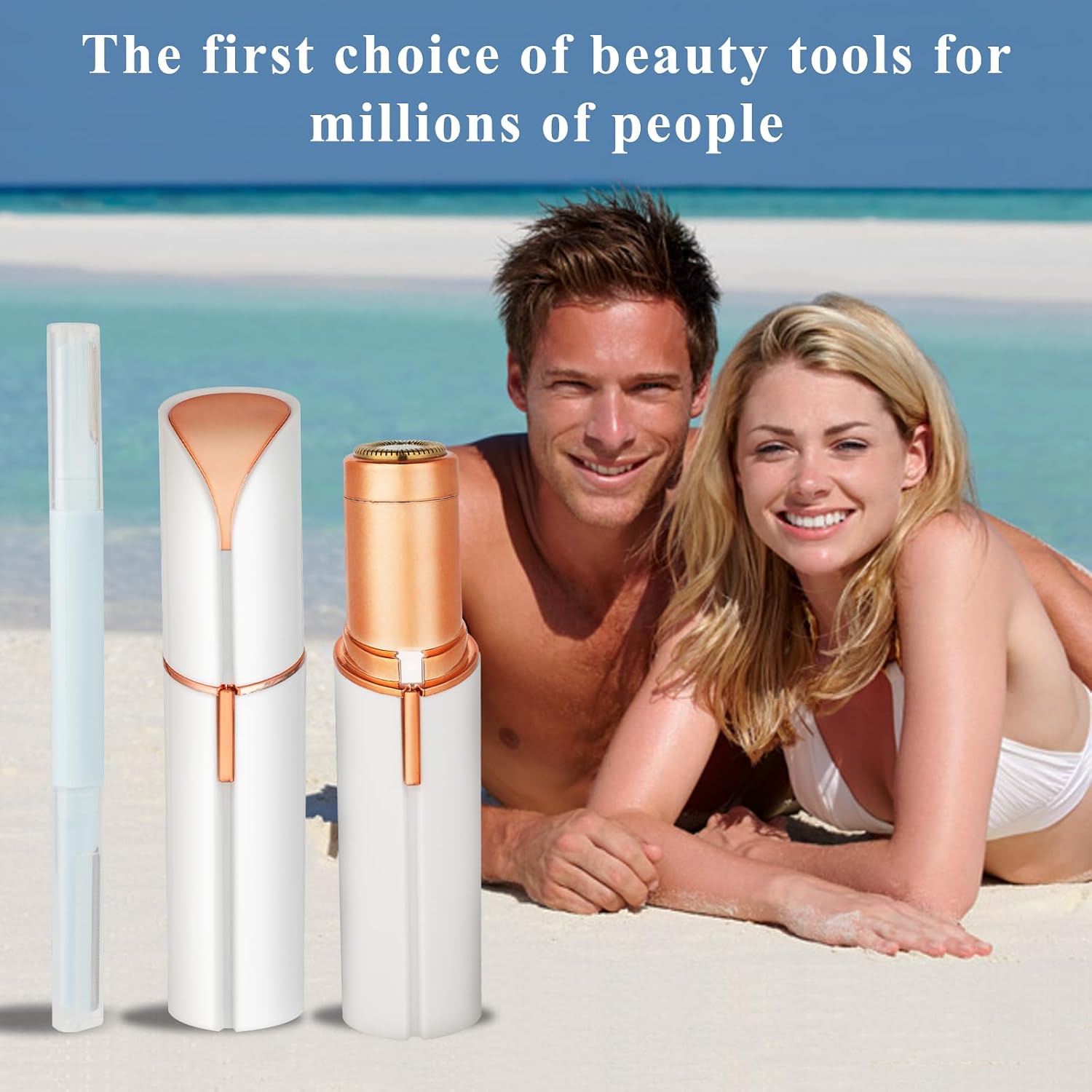 Yunmiss Facial Hair Removal for Women Men,Electric Painless Hair Removal Device Included 2 x Replacement Heads,USB Rechargeable Lady Womens Face Shaver with LED Light for Lip,Chin,Arms (Multicolor) - Image 7