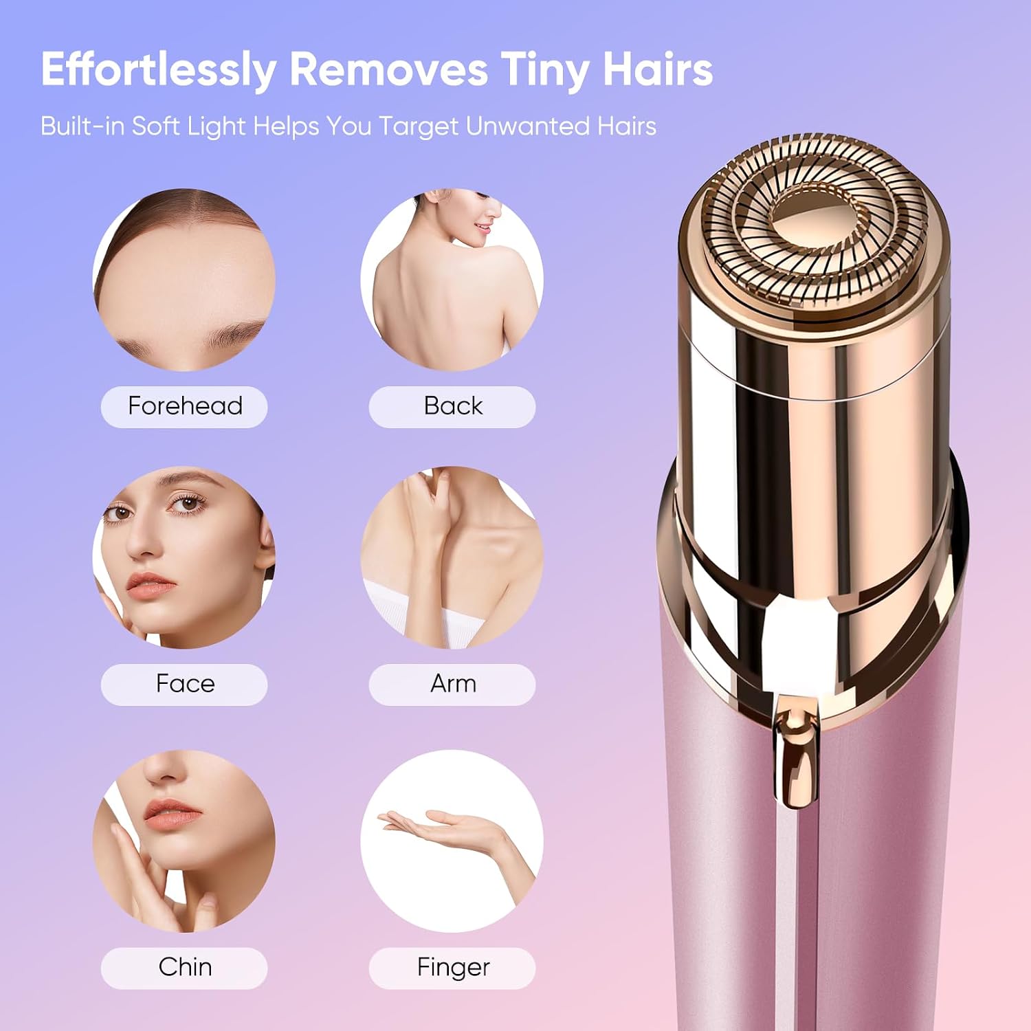 Flawless Facial Hair Remover for Women Painless Face Shaver -Mini Hair Remover, Electric Razor Shaver Portable Bikini Epilator for Lips, Chin, Armpit, Peach Fuzz, Fingers - Image 2