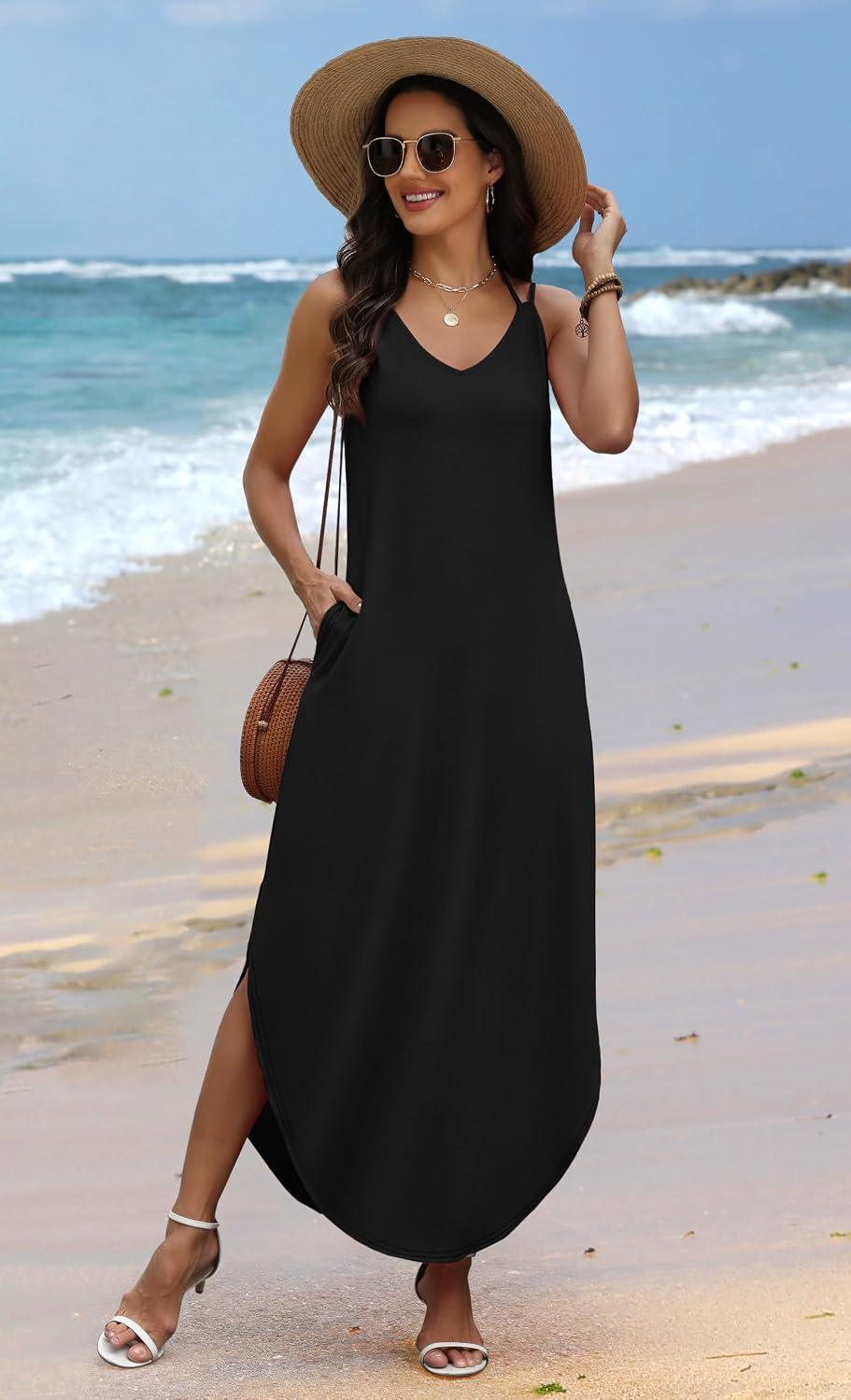 WIHOLL Summer Dresses for Women 2026 Maxi Dress Boho Halter Dress Sundresses Beach Vacation Clothes Travel Outfits - Image 3