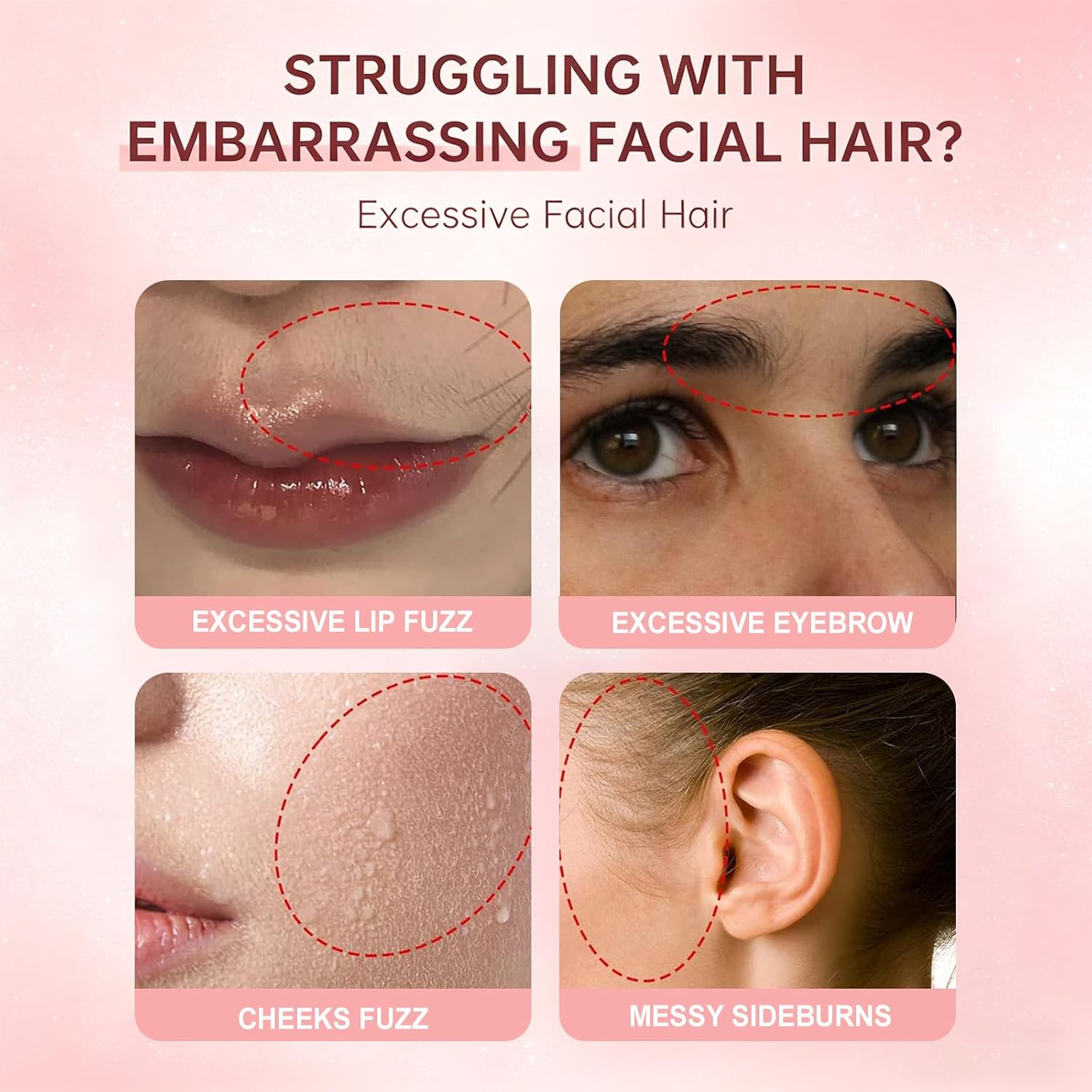 Facial Hair Removal Cream for Women, Painless & Gentle, Zero Dark Spots - Image 2